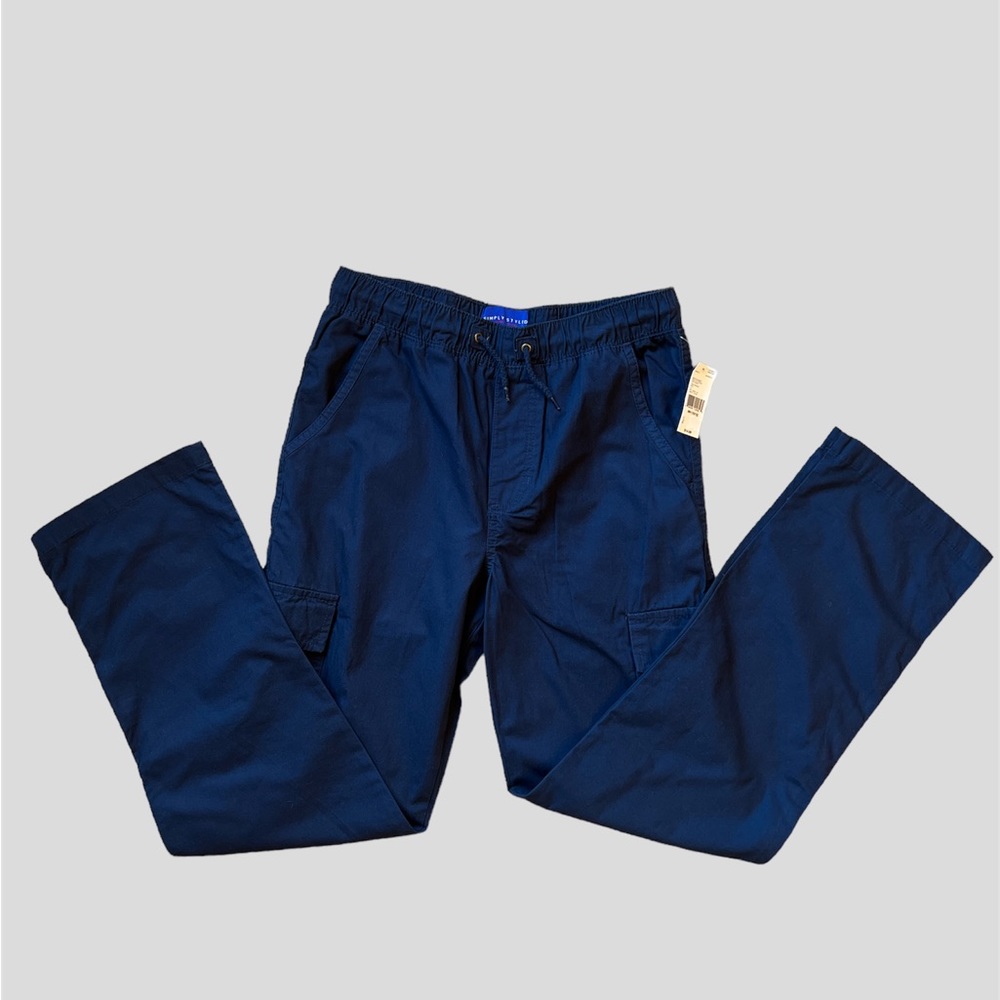 NWT - Simply Styled brand boys husky navy pants